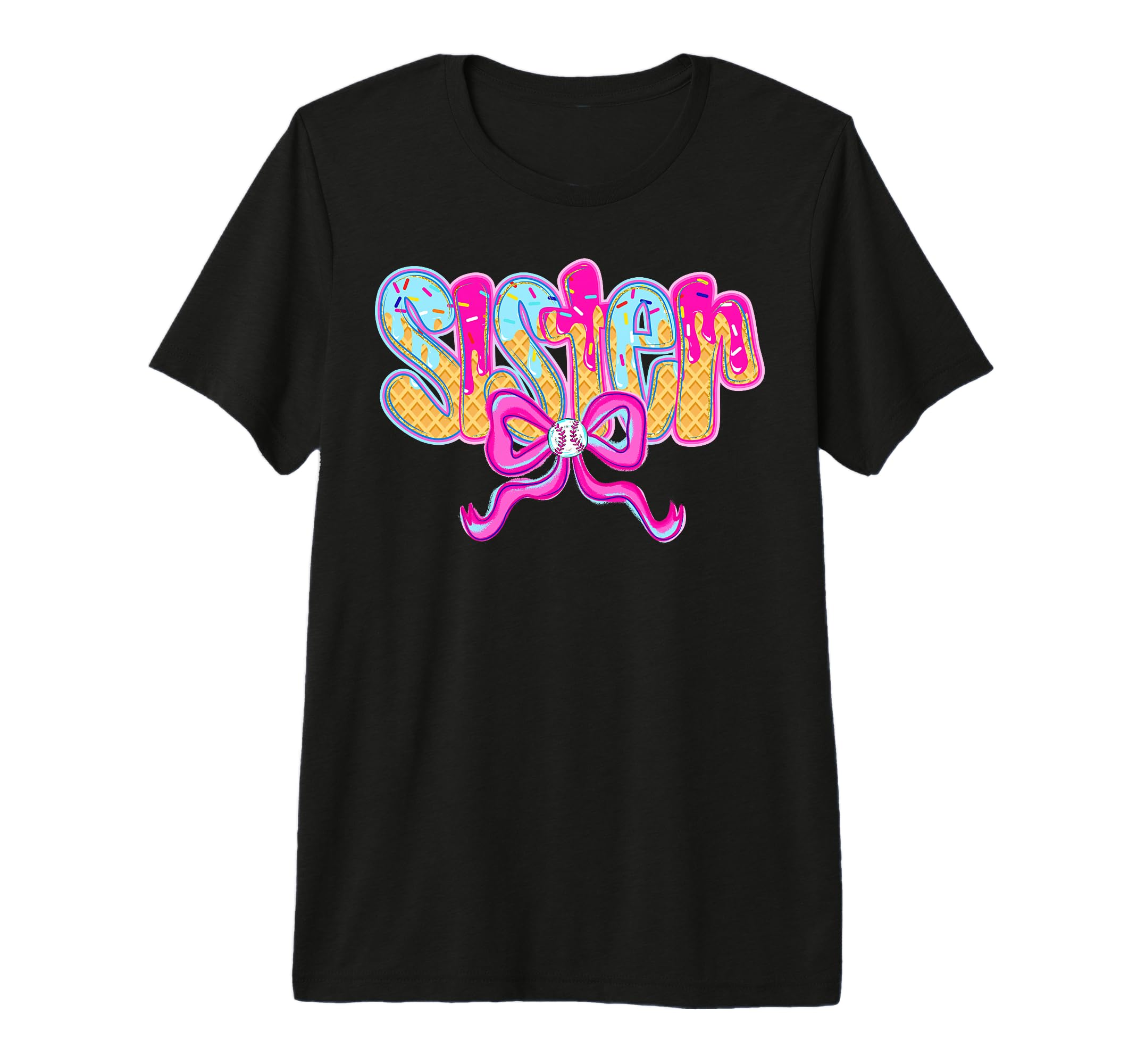 Baseball Sister Drip Ice Cream T-Shirt - Custom Art Print for Adults - T-Shirt, Sweatshirt, Hoodie