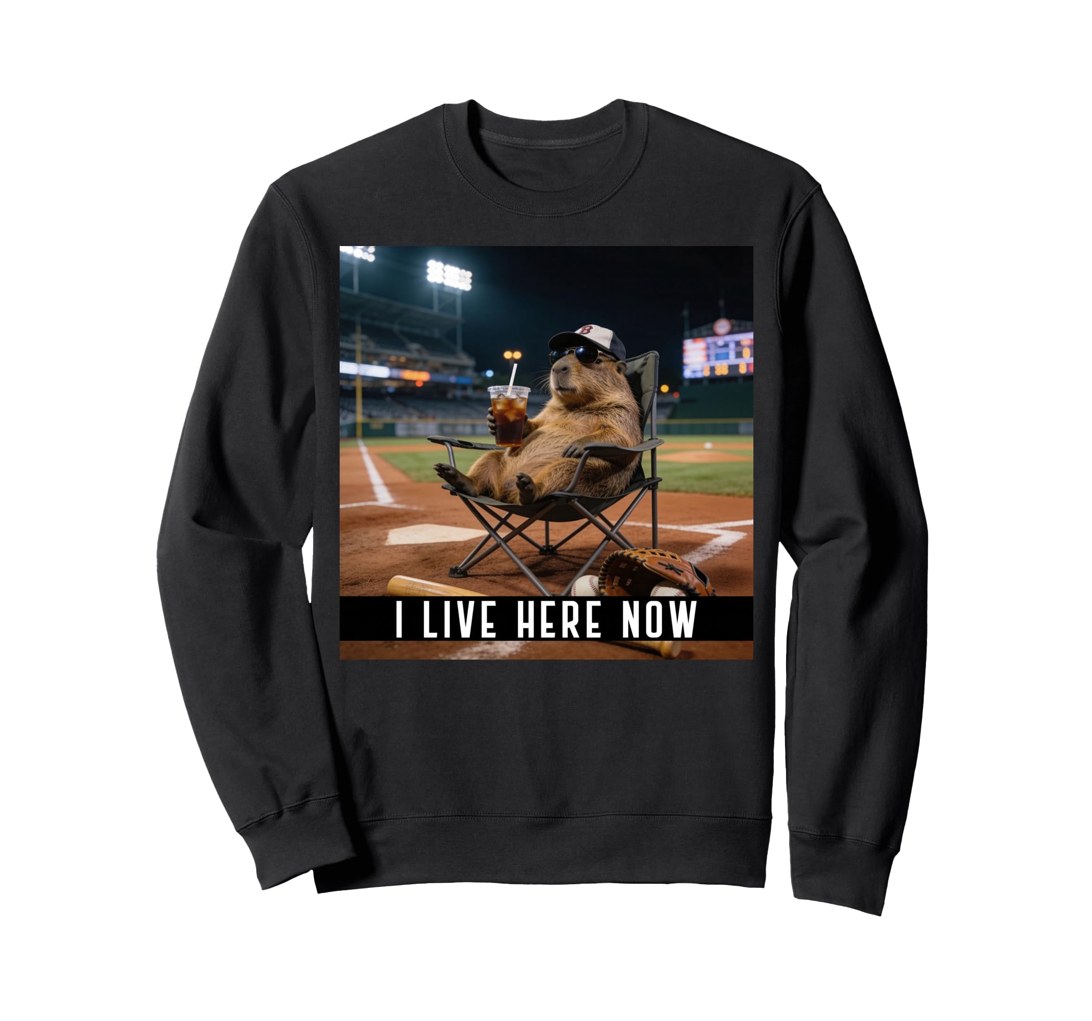 Funny Capybara Baseball Lovers Sweatshirt - Fun Novelty Design Unisex - T-Shirt, Sweatshirt, Hoodie