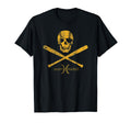 Pirate Baseball Skull And Bats T-Shirt - Casual Everyday Wear for Adults - T-Shirt, Sweatshirt, Hoodie