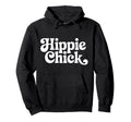Hippie Chick Groovy Typography Boho Hoodie - Custom Art Print for Adults - T-Shirt, Sweatshirt, Hoodie