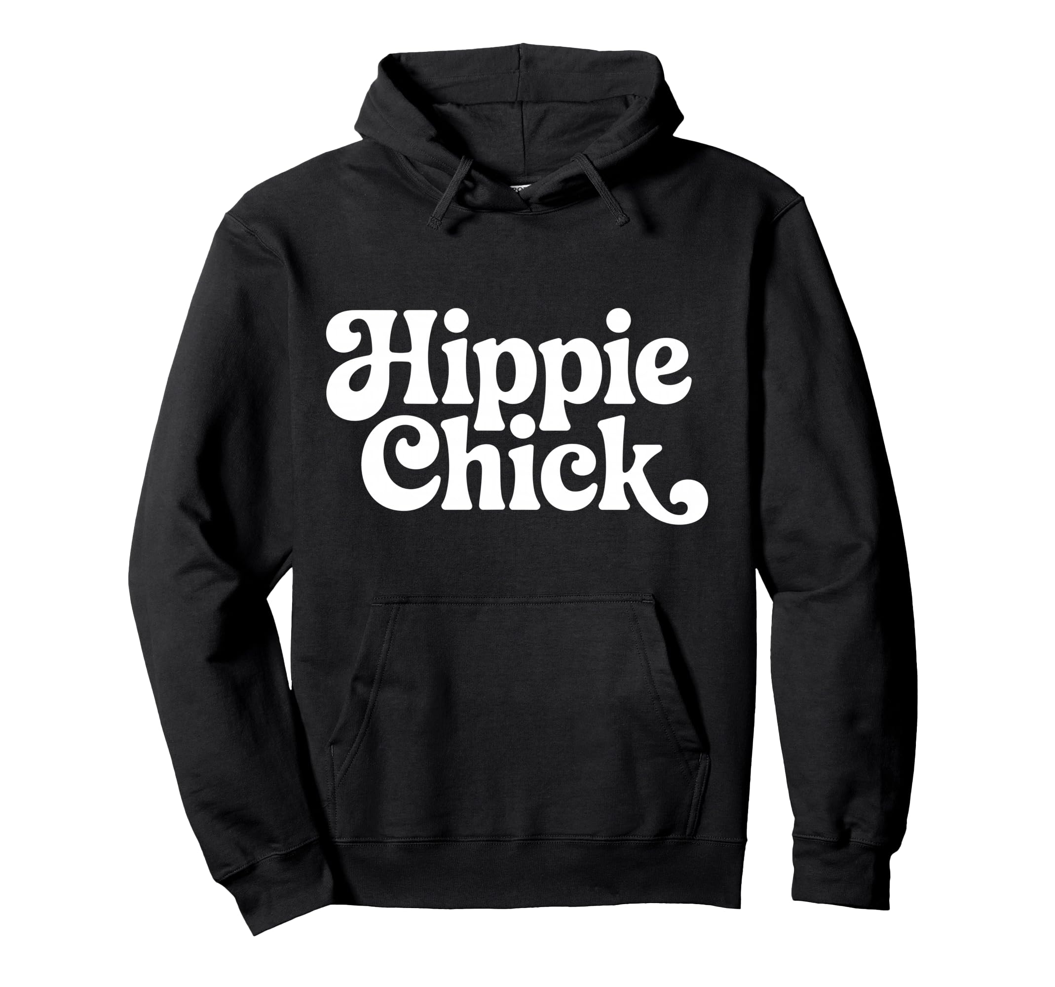 Hippie Chick Groovy Typography Boho Hoodie - Custom Art Print for Adults - T-Shirt, Sweatshirt, Hoodie