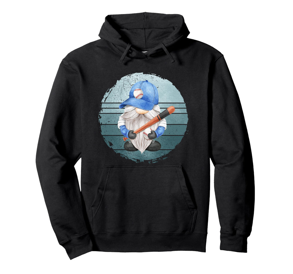Baseball Pitcher Gnome Dad Grumpy Hoodie - Minimalist Print for Adults - T-Shirt, Sweatshirt, Hoodie