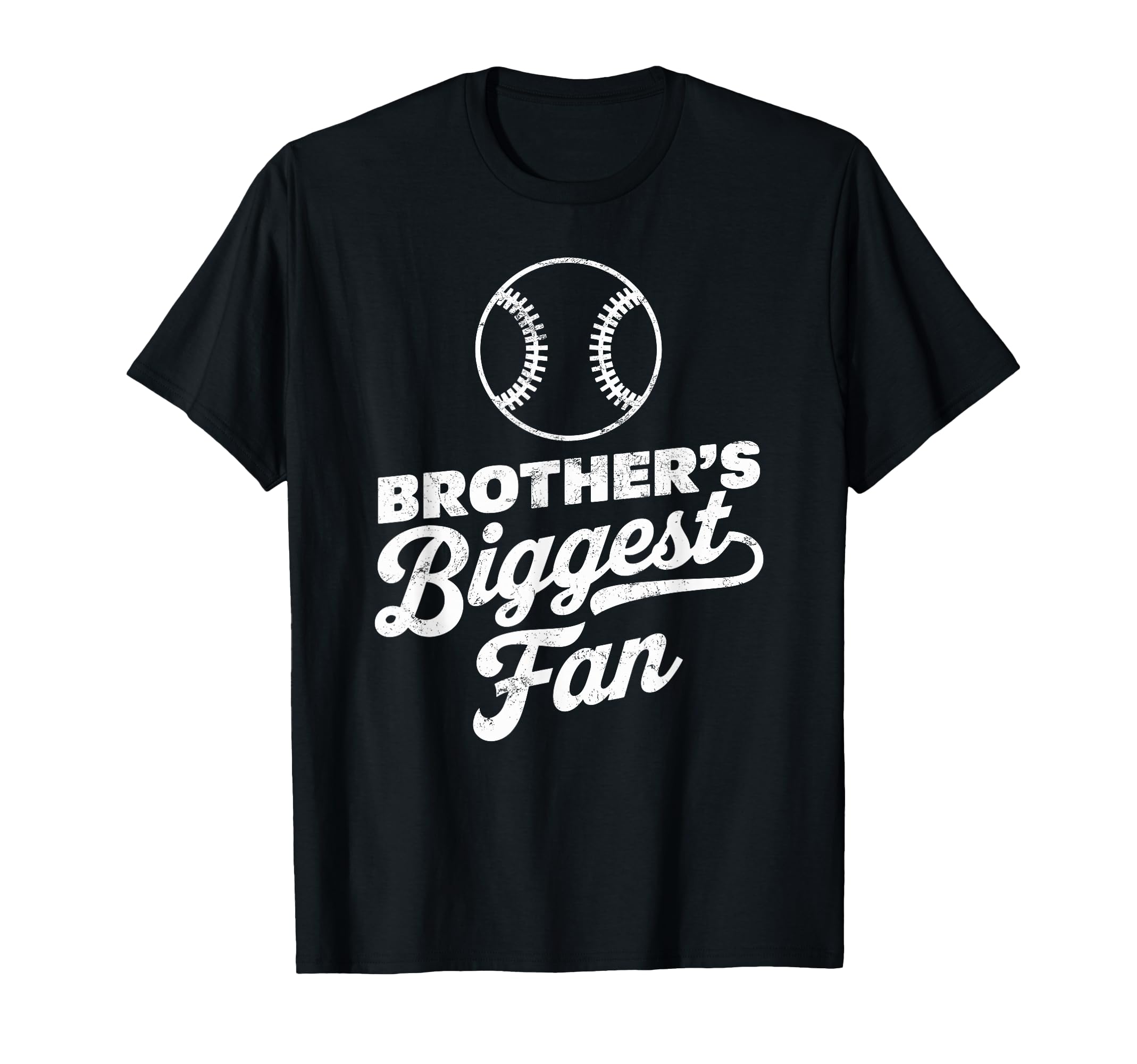 Brothers Biggest Fan Baseball Sports T-Shirt - Minimalist Print Unisex - T-Shirt, Sweatshirt, Hoodie