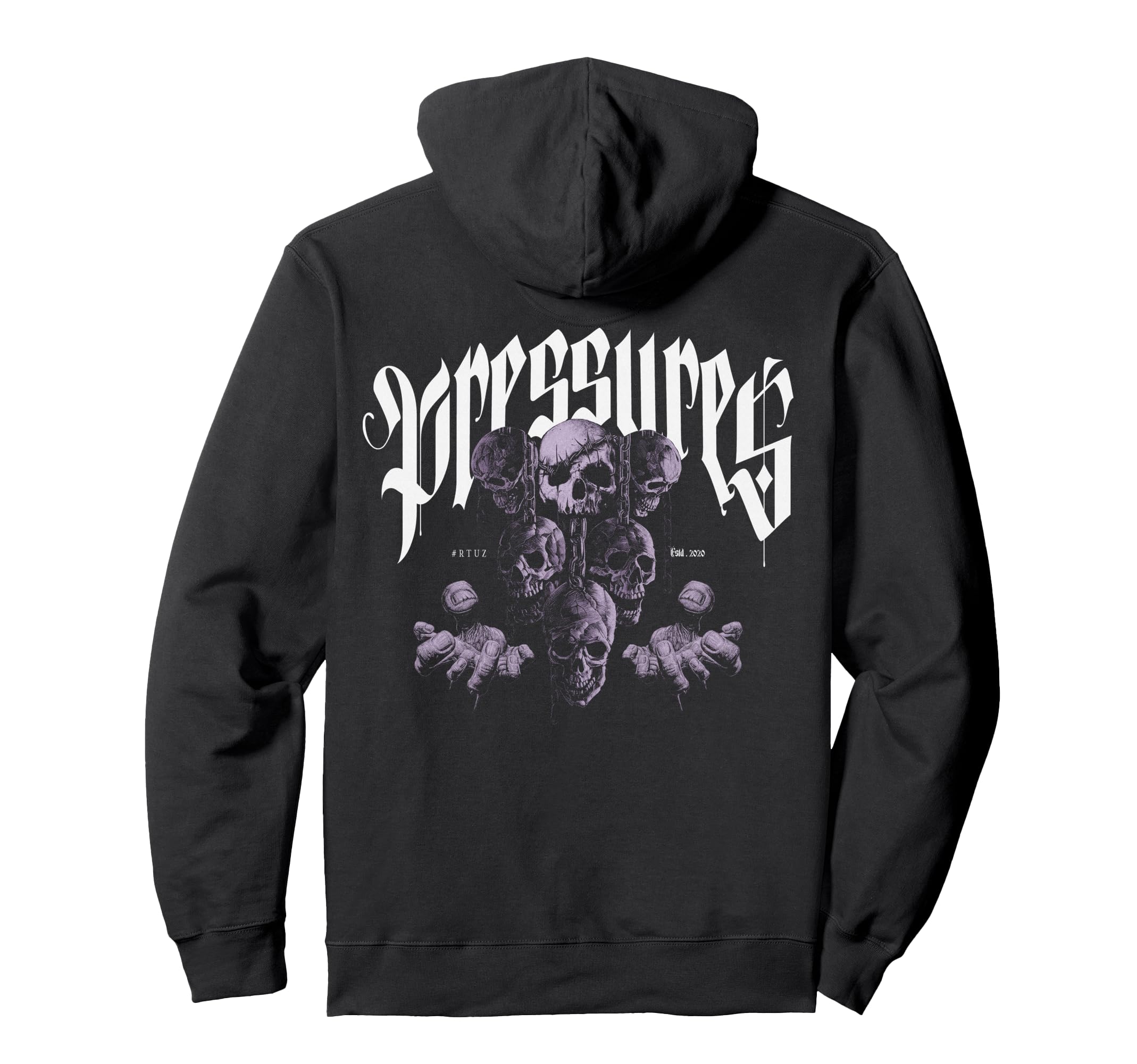 Back Y2K Streetwear Skull Hoodie - Streetwear Style for Adults - T-Shirt, Sweatshirt, Hoodie