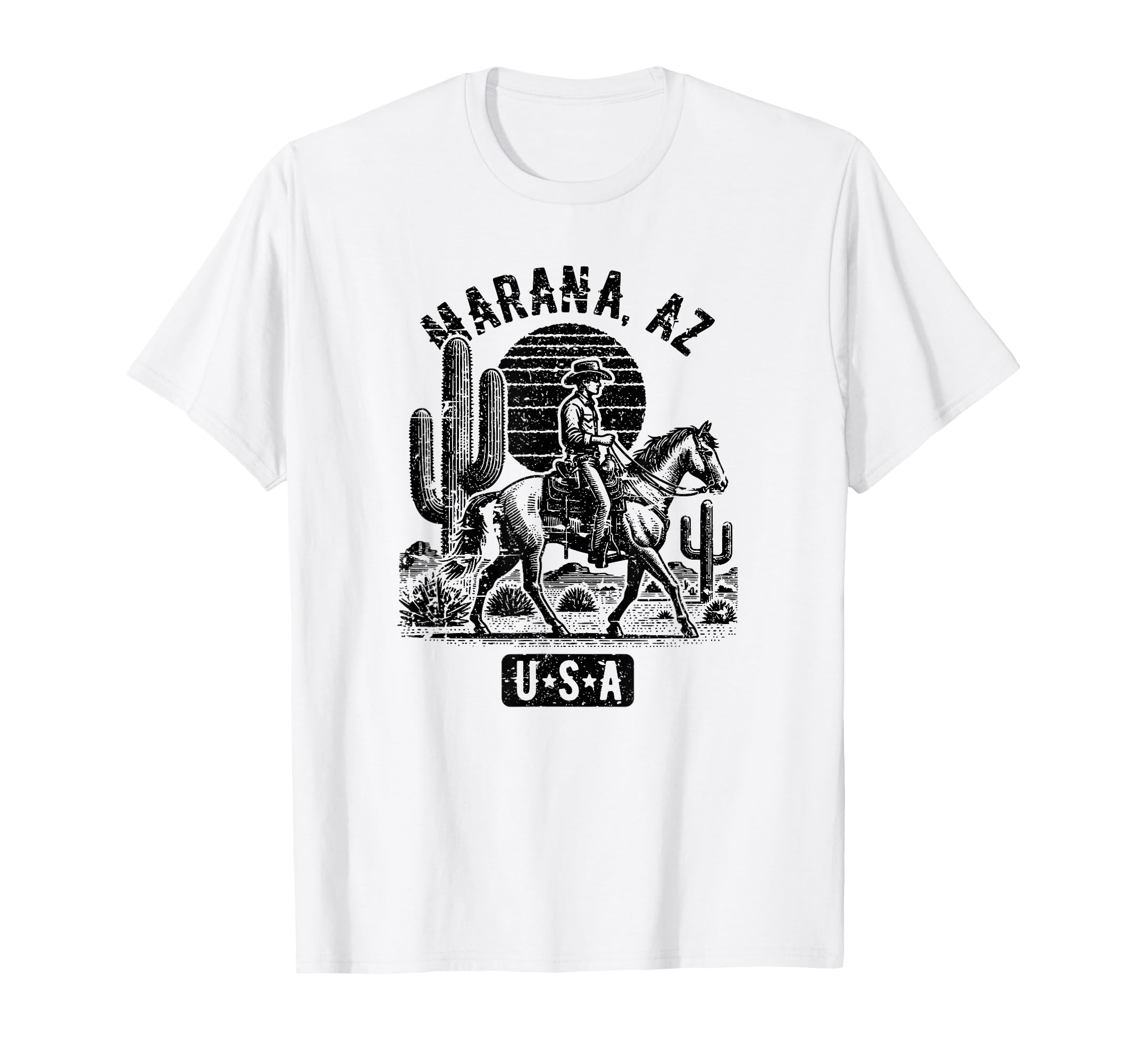 Marana Arizona Usa Cowboy Horse T-Shirt - Trendy Graphic Unisex - T-Shirt, Sweatshirt, Hoodie