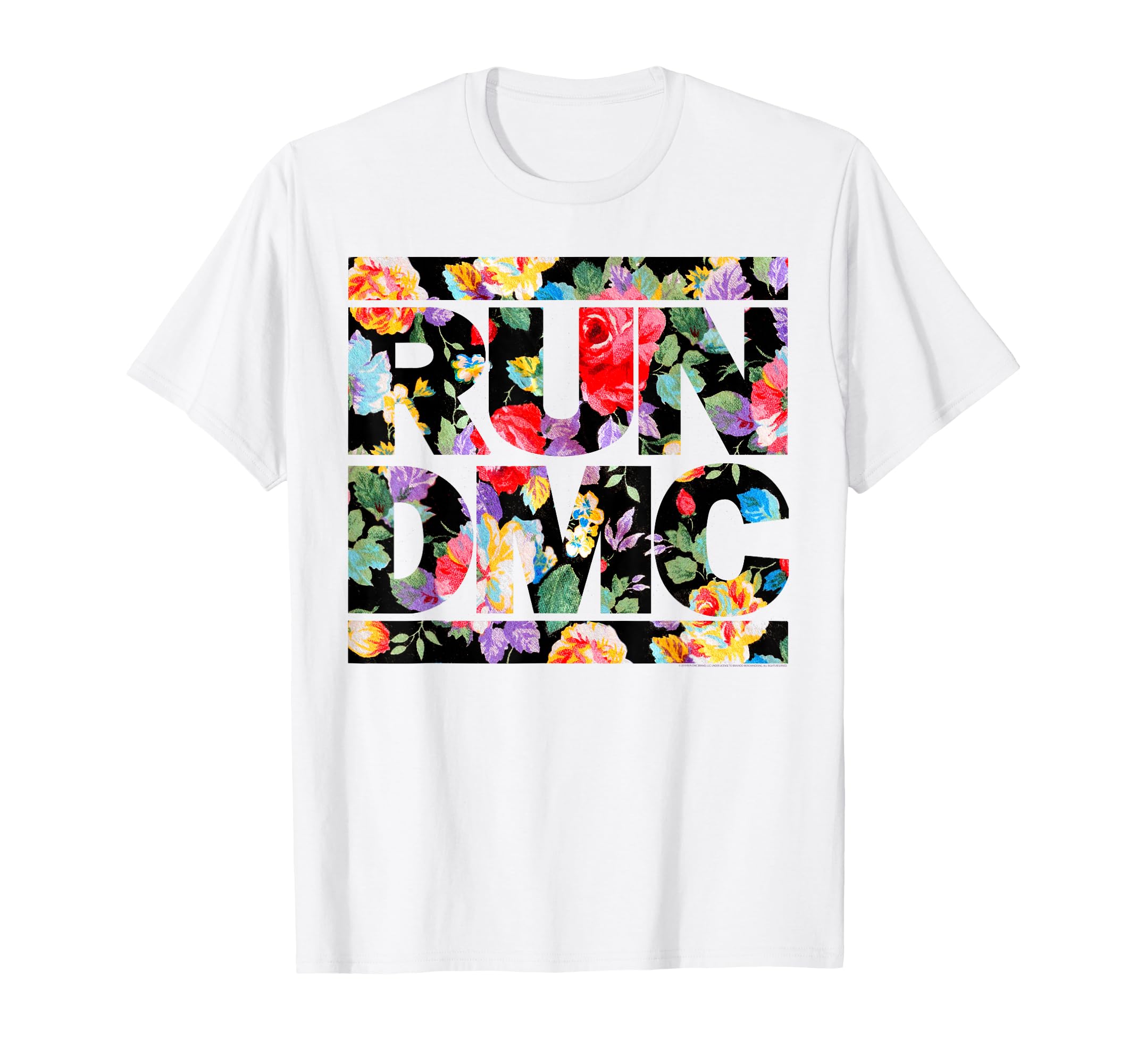 Run Dmc Floral Logo Small T-Shirt - Casual Everyday Wear Men Women - T-Shirt, Sweatshirt, Hoodie