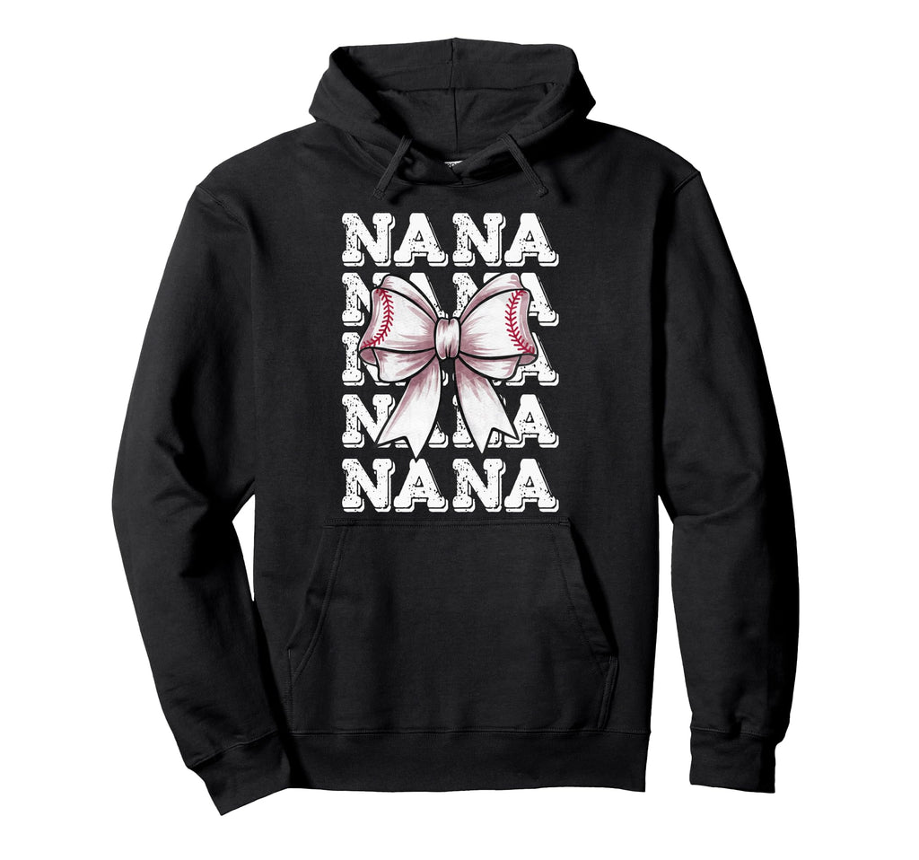 Coquette Baseball Nana Matching Family Hoodie - Custom Art Print Men Women - T-Shirt, Sweatshirt, Hoodie