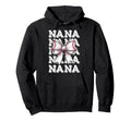 Coquette Baseball Nana Matching Family Hoodie - Custom Art Print Men Women - T-Shirt, Sweatshirt, Hoodie
