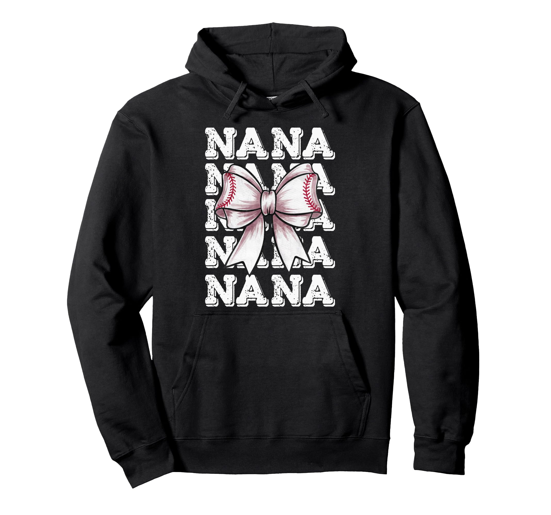 Coquette Baseball Nana Matching Family Hoodie - Custom Art Print Men Women - T-Shirt, Sweatshirt, Hoodie