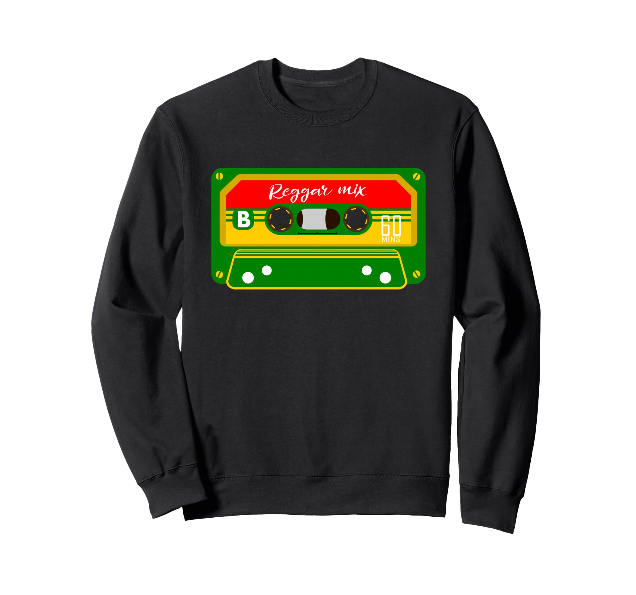 Reggae Music Mix Cassette Tape Sweatshirt - Graphic Print for Adults - T-Shirt, Sweatshirt, Hoodie