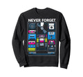 Never Forget Floppy Disk Vhs Cassette Sweatshirt - Minimalist Print Unisex - T-Shirt, Sweatshirt, Hoodie