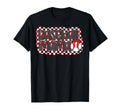 Checkered Baseball Mama Coquette T-Shirt - Minimalist Print for Adults - T-Shirt, Sweatshirt, Hoodie