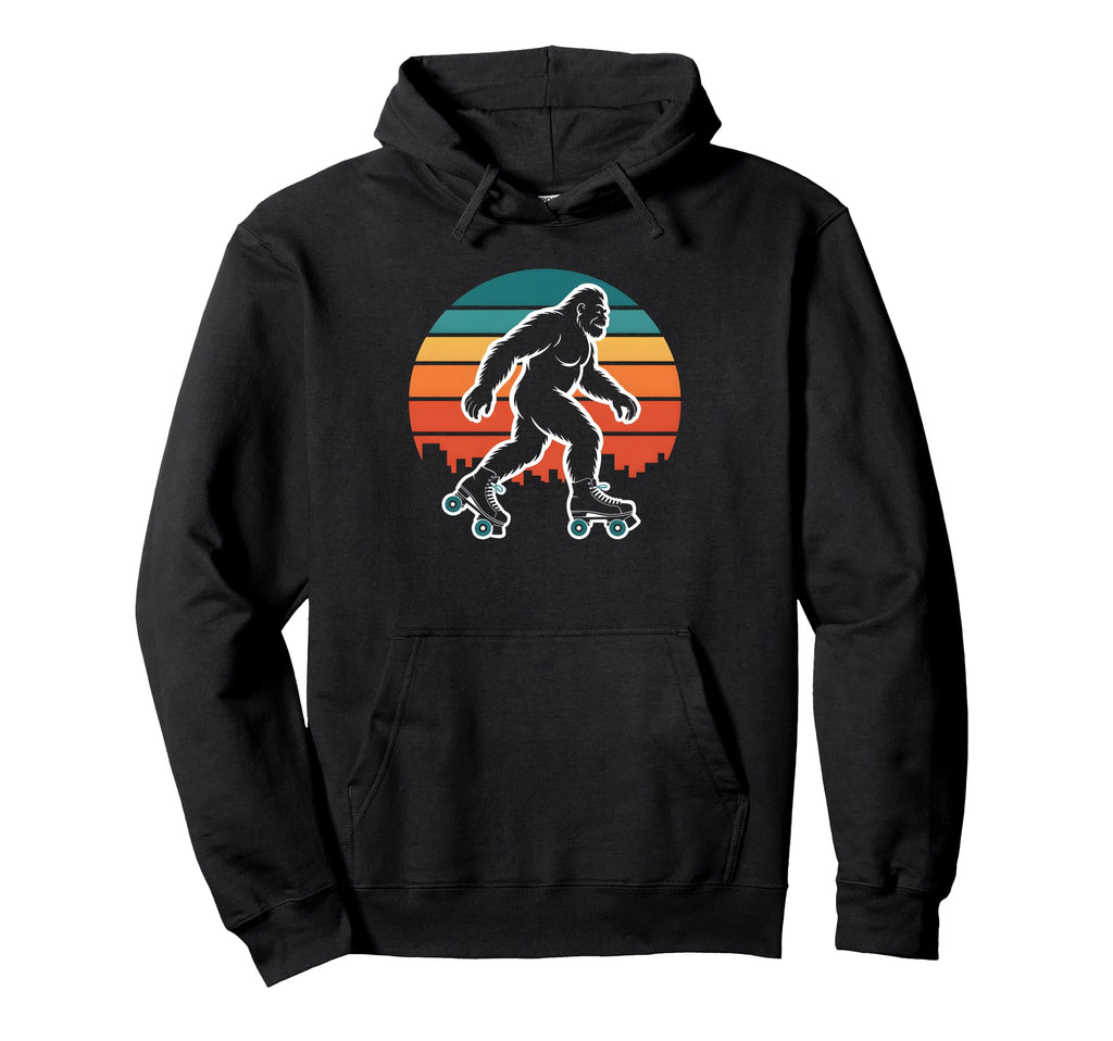 Bigfoot Roller Skates Urban Sunset Hoodie - Novelty Apparel Men Women - T-Shirt, Sweatshirt, Hoodie