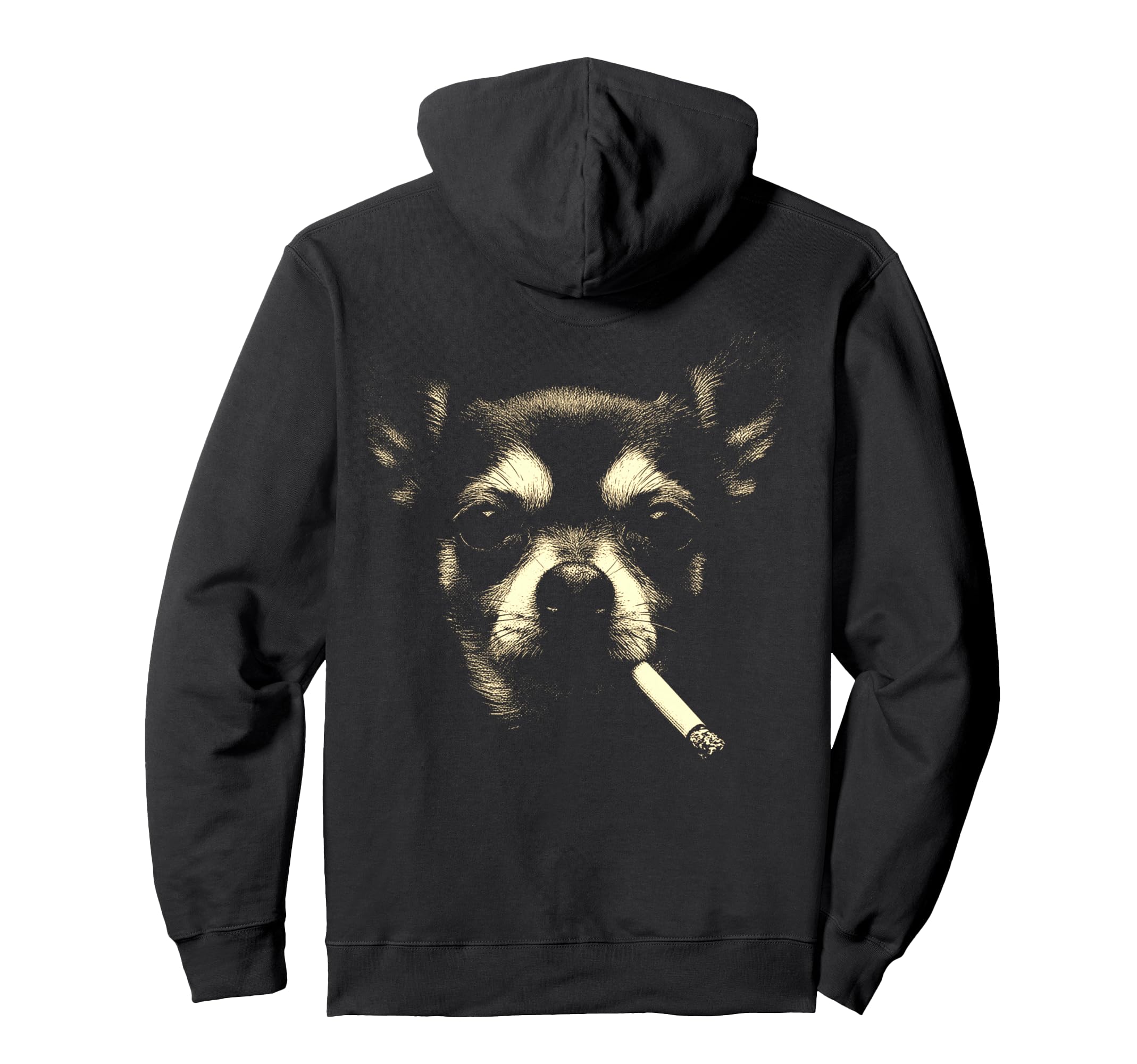 Chihuahua Smoking Cigarette Grunge Hoodie - Streetwear Style Men Women - T-Shirt, Sweatshirt, Hoodie