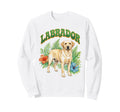 Labrador Retriever Groovy Floral Sweatshirt - Aesthetic Graphic for Adults - T-Shirt, Sweatshirt, Hoodie
