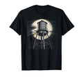 Old Water Tower Under Full Moon T-Shirt - Trendy Graphic for Adults - T-Shirt, Sweatshirt, Hoodie