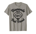 Diamonds Are Best Friend Baseball T-Shirt - Custom Art Print Unisex - T-Shirt, Sweatshirt, Hoodie