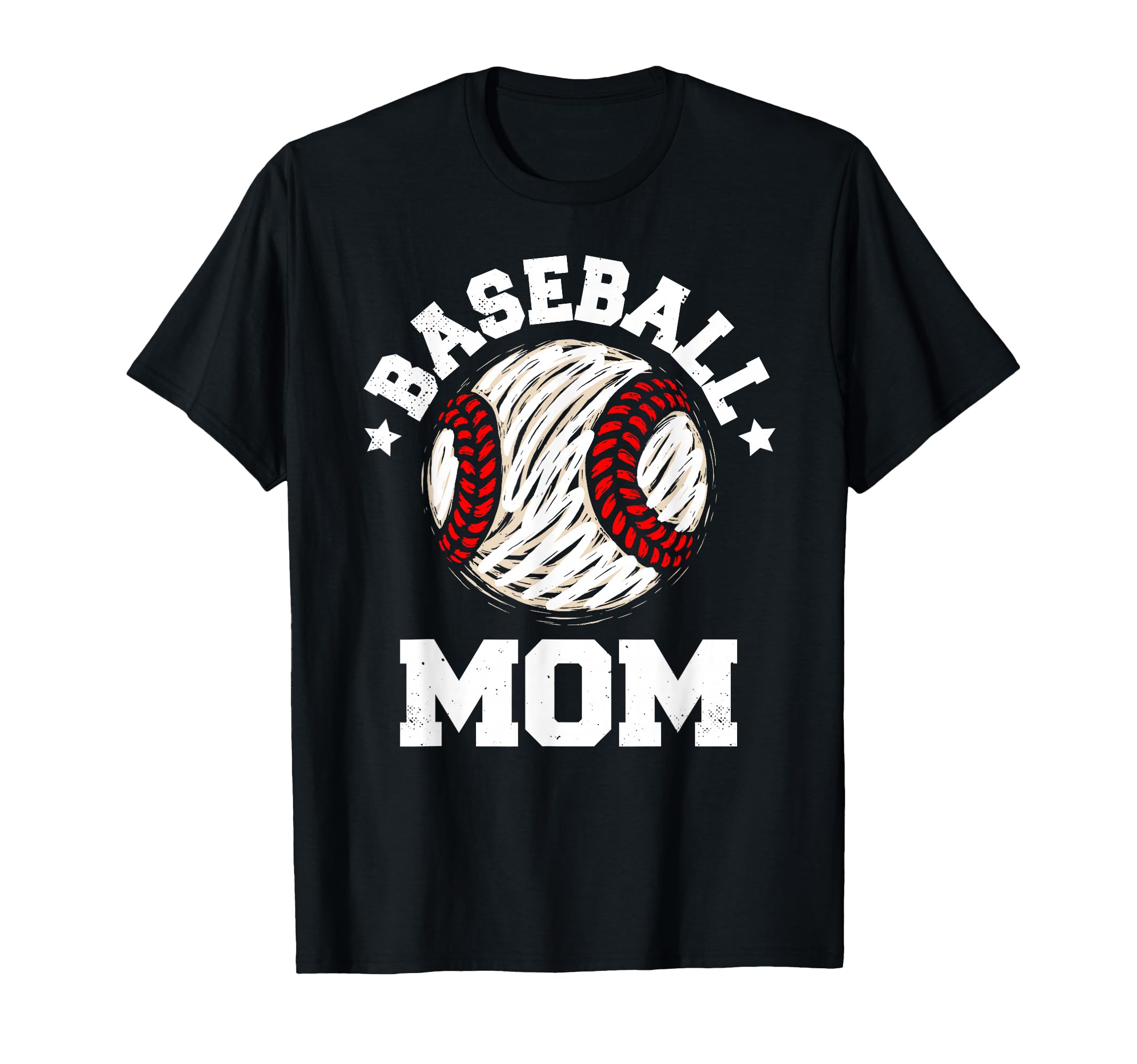 Baseball Mom Distressed Funny T-Shirt - Fun Novelty Design Men Women - T-Shirt, Sweatshirt, Hoodie