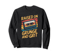 Grunge 90S Cassette Raised Sweatshirt - Aesthetic Graphic for Adults - T-Shirt, Sweatshirt, Hoodie