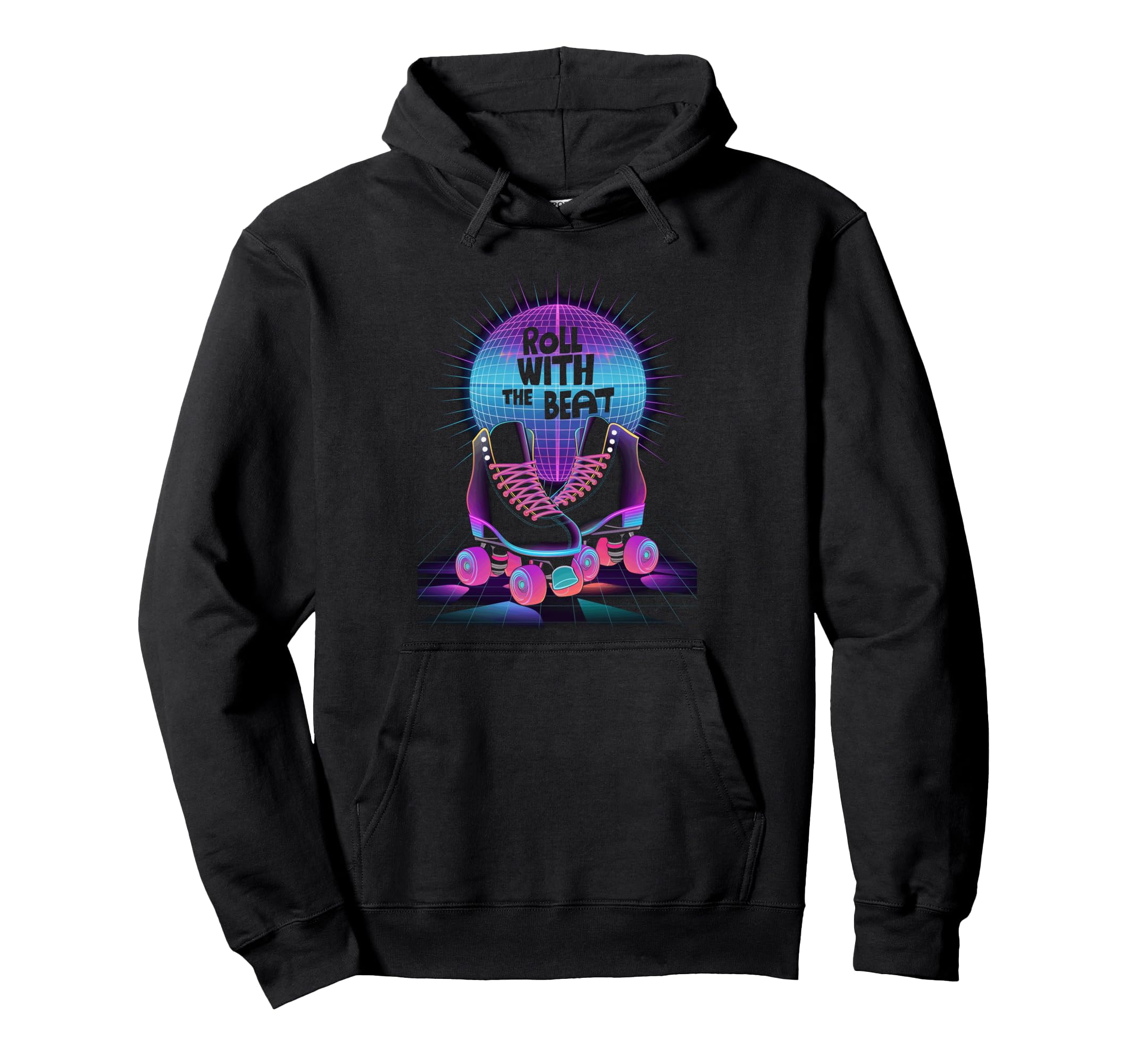 Rollerskates Roll Beat Funny 70S 80S Hoodie - Aesthetic Graphic Men Women - T-Shirt, Sweatshirt, Hoodie