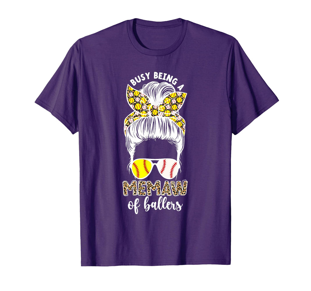 Softball Baseball Memaw Ballers T-Shirt - Novelty Apparel for Adults - T-Shirt, Sweatshirt, Hoodie
