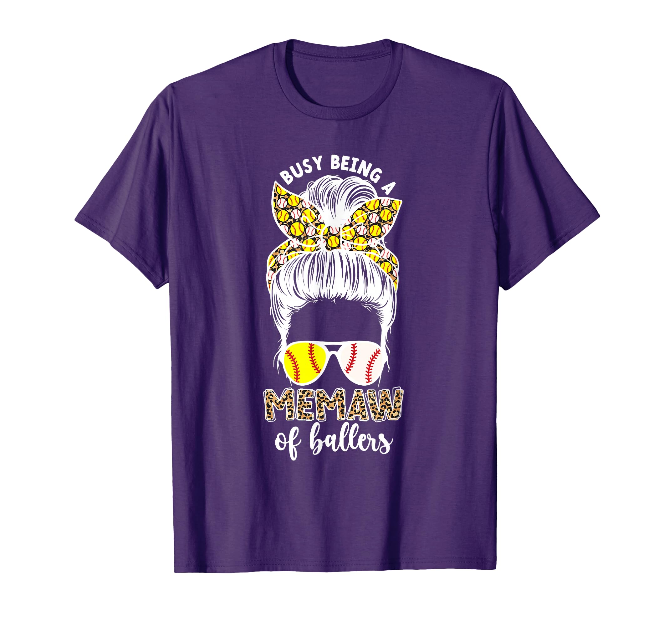 Softball Baseball Memaw Ballers T-Shirt - Novelty Apparel for Adults - T-Shirt, Sweatshirt, Hoodie