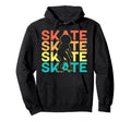 Roller Skating Skate 1970S Black Hoodie - Fun Novelty Design for Adults - T-Shirt, Sweatshirt, Hoodie