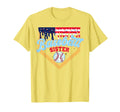 Baseball Ice Cream Drip Sister American T-Shirt - Graphic Print Unisex - T-Shirt, Sweatshirt, Hoodie