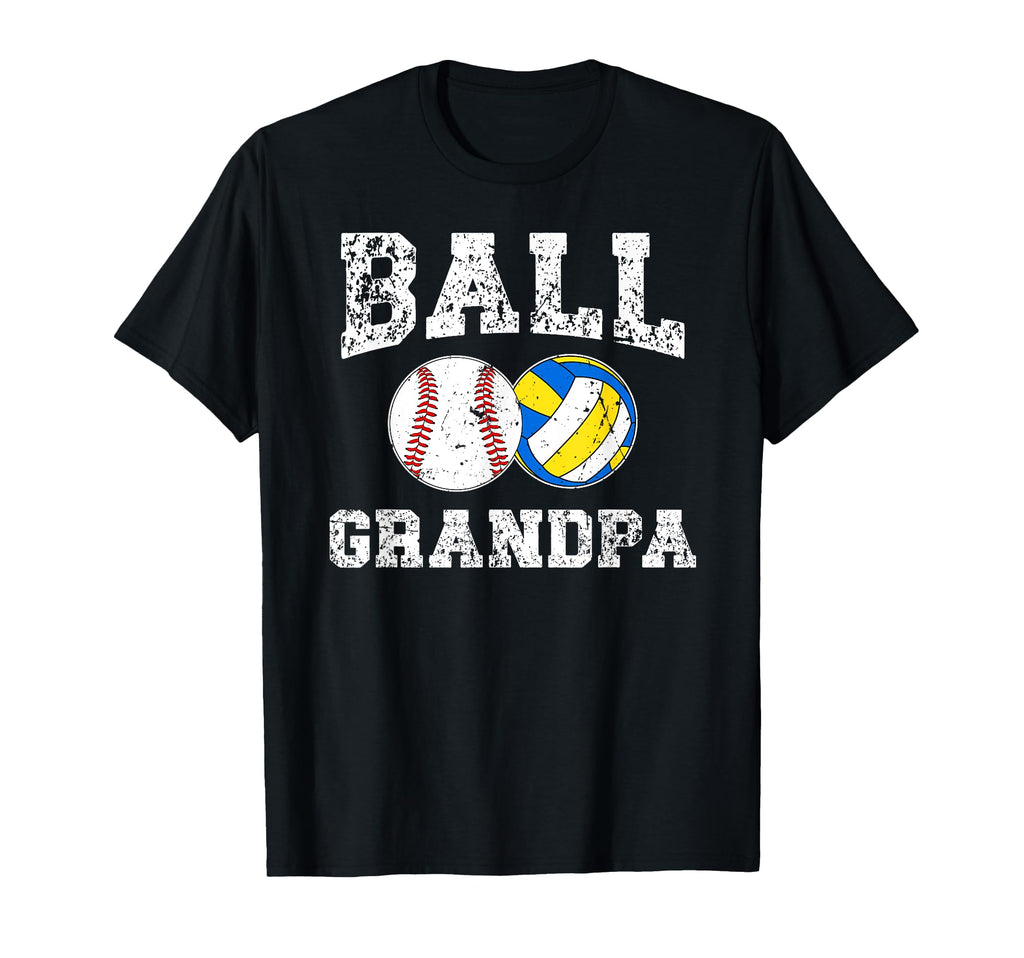 Ball Grandpa Proud Baseball Volleyball T-Shirt - Unique Graphic for Adults - T-Shirt, Sweatshirt, Hoodie