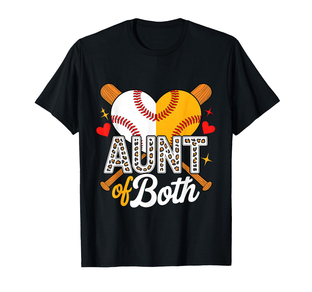 Aunt Both Baseball Softball Game Day T-Shirt - Trendy Graphic Men Women - T-Shirt, Sweatshirt, Hoodie
