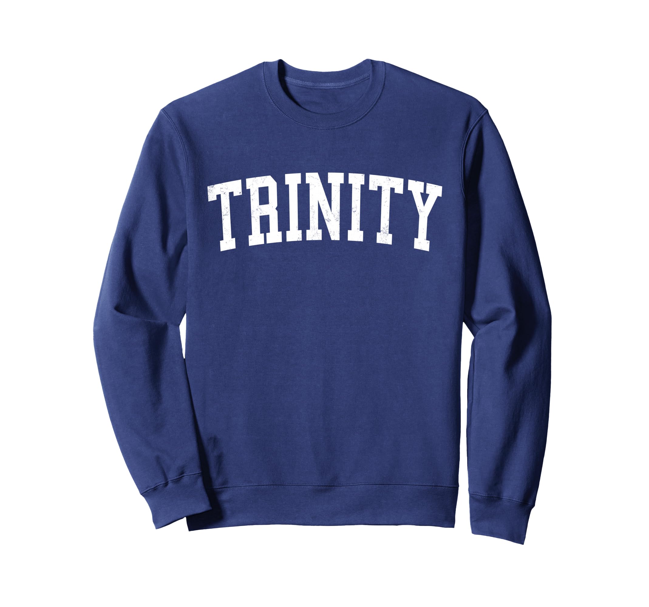 Trinity Fl Distressed White Varsity Sweatshirt - Trendy Graphic for Adults - T-Shirt, Sweatshirt, Hoodie