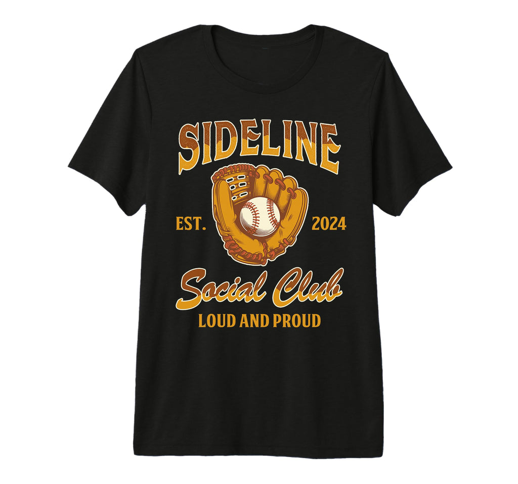 Baseball Mom Baseball Mama Sideline Social T-Shirt - Unique Graphic Unisex - T-Shirt, Sweatshirt, Hoodie