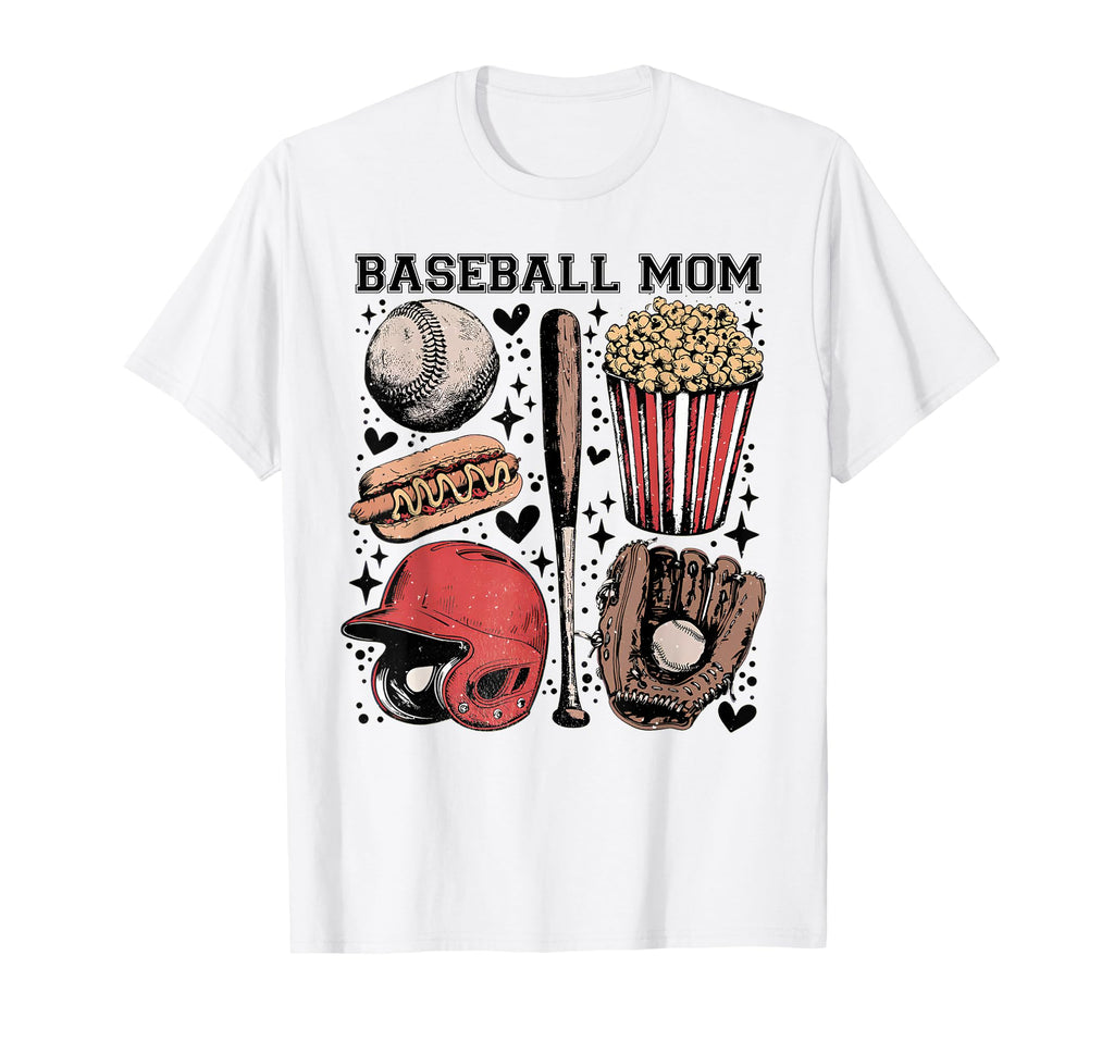 Baseball Mom Shirts Baseball Mama T-Shirt - Custom Art Print Men Women - T-Shirt, Sweatshirt, Hoodie