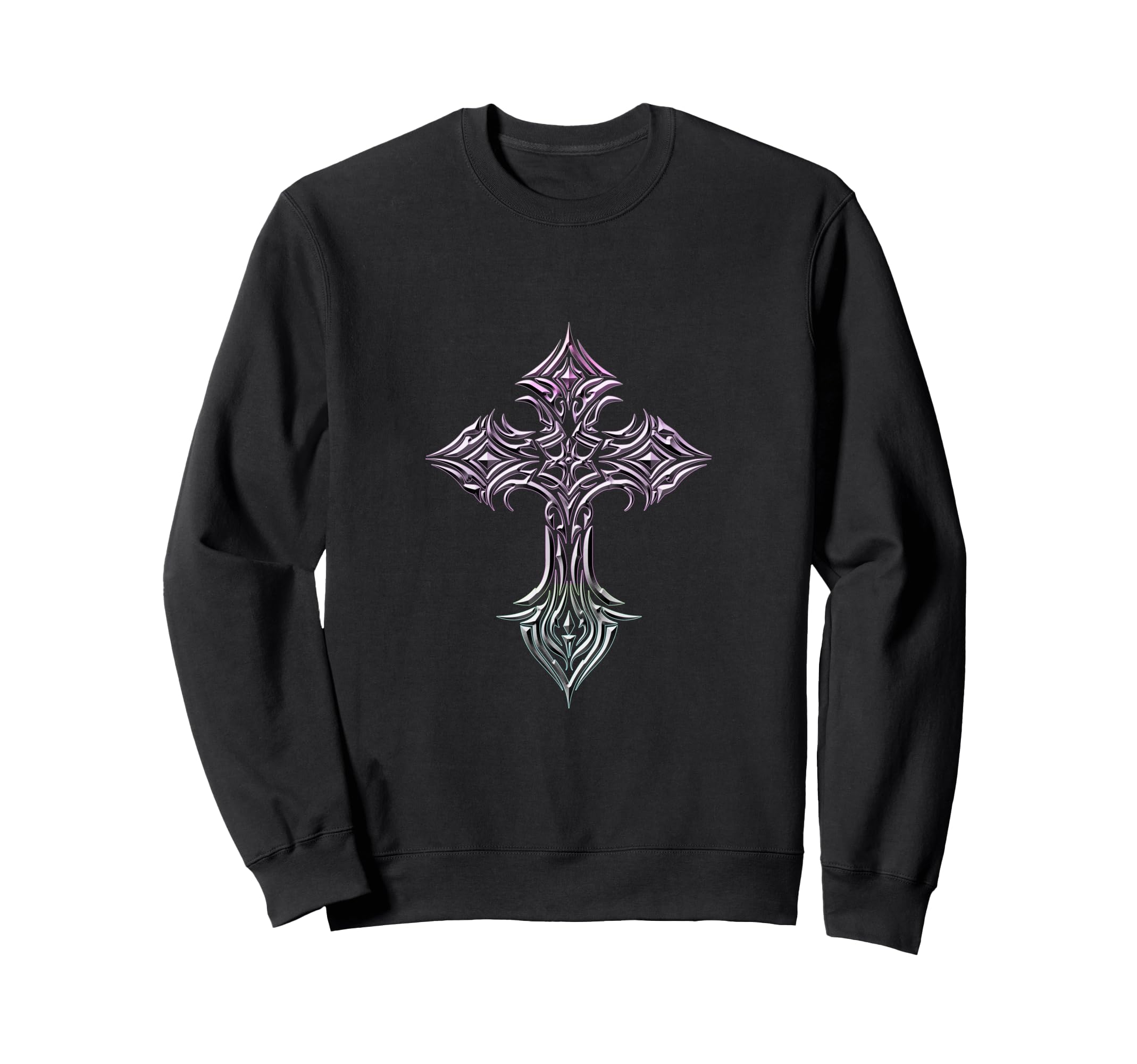 Emo Goth Cross Minimal Gothic Sweatshirt - Casual Everyday Wear Unisex - T-Shirt, Sweatshirt, Hoodie