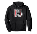 Number 15 Baseball Team Number Sports Mom Hoodie - Graphic Print Unisex - T-Shirt, Sweatshirt, Hoodie