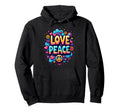 60S 70S Flower Power Groovy Love Peace Hoodie - Graphic Print for Adults - T-Shirt, Sweatshirt, Hoodie