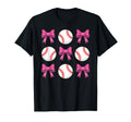 Baseball Mom Mama Coquette Bow Happy T-Shirt - Streetwear Style Unisex - T-Shirt, Sweatshirt, Hoodie