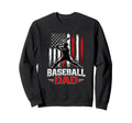 Baseball Dad American Flag Sweatshirt - Novelty Apparel for Adults - T-Shirt, Sweatshirt, Hoodie