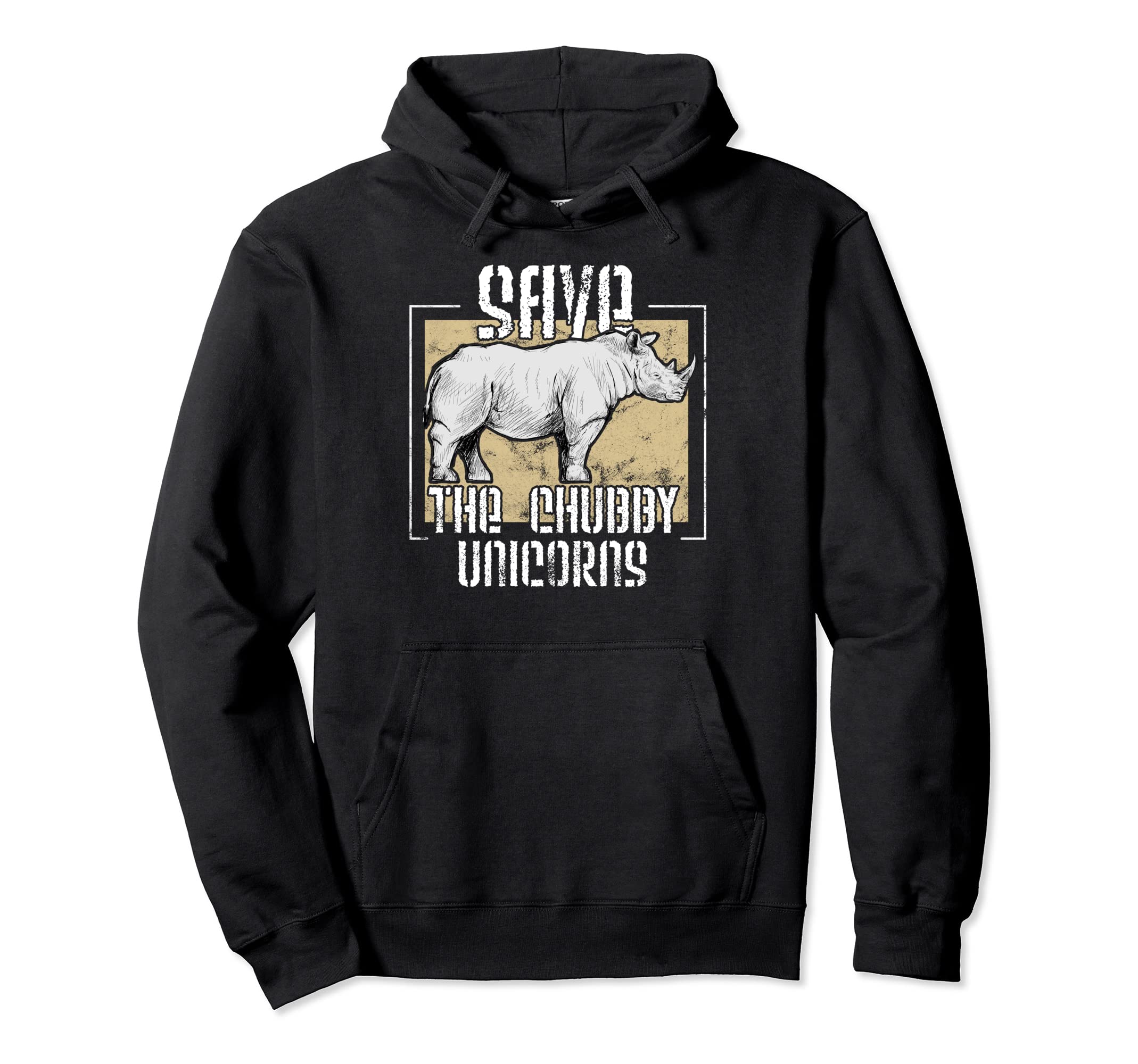 Save Chubby Unicorns Funny Rhino Hoodie - Streetwear Style Unisex - T-Shirt, Sweatshirt, Hoodie