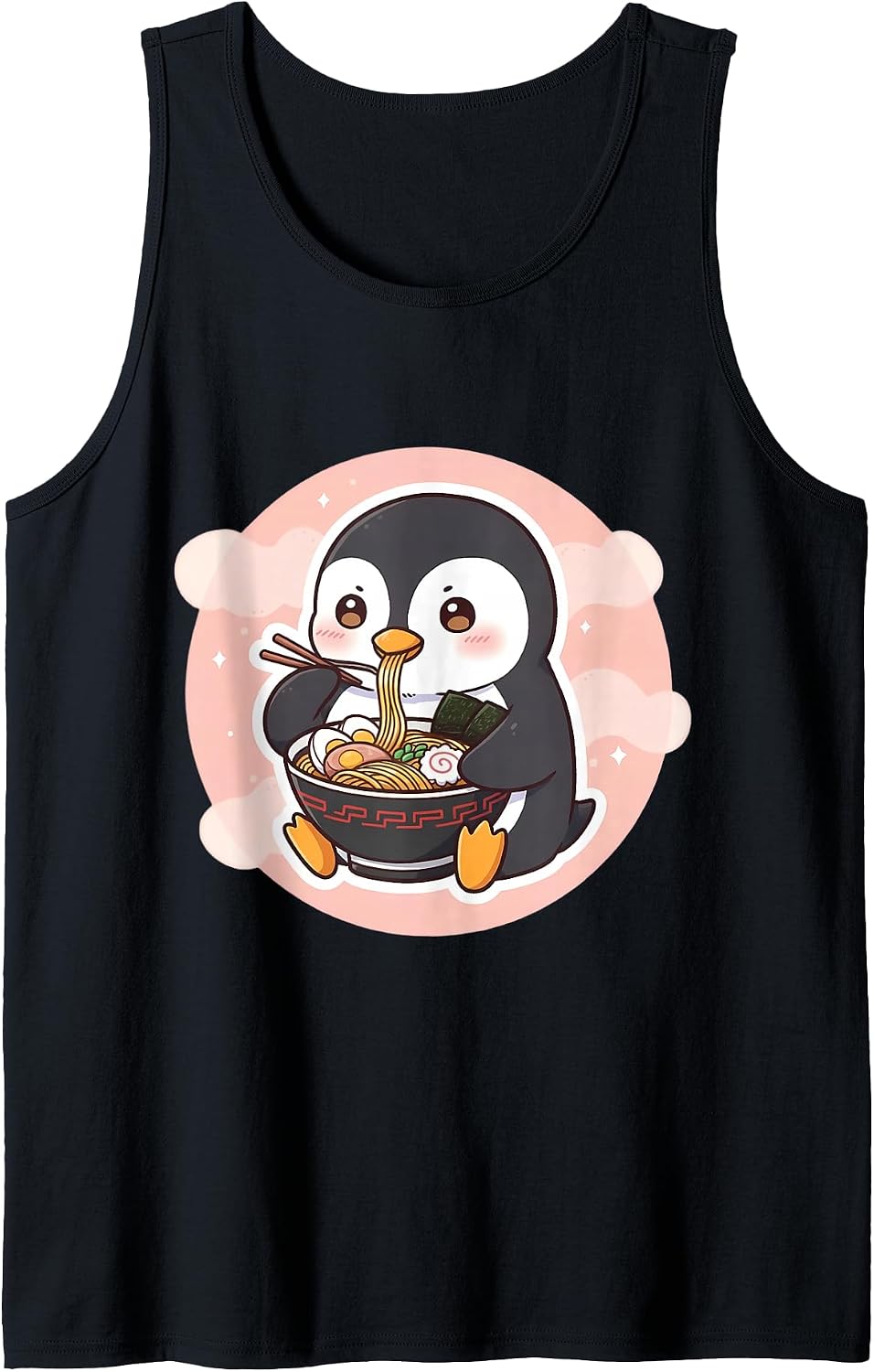 Cute Penguin Eating Ramen Noodle Soup Lover Merch - Adult & Kids T-Shirts, Sweatshirts & Hoodies apparel design preview 1