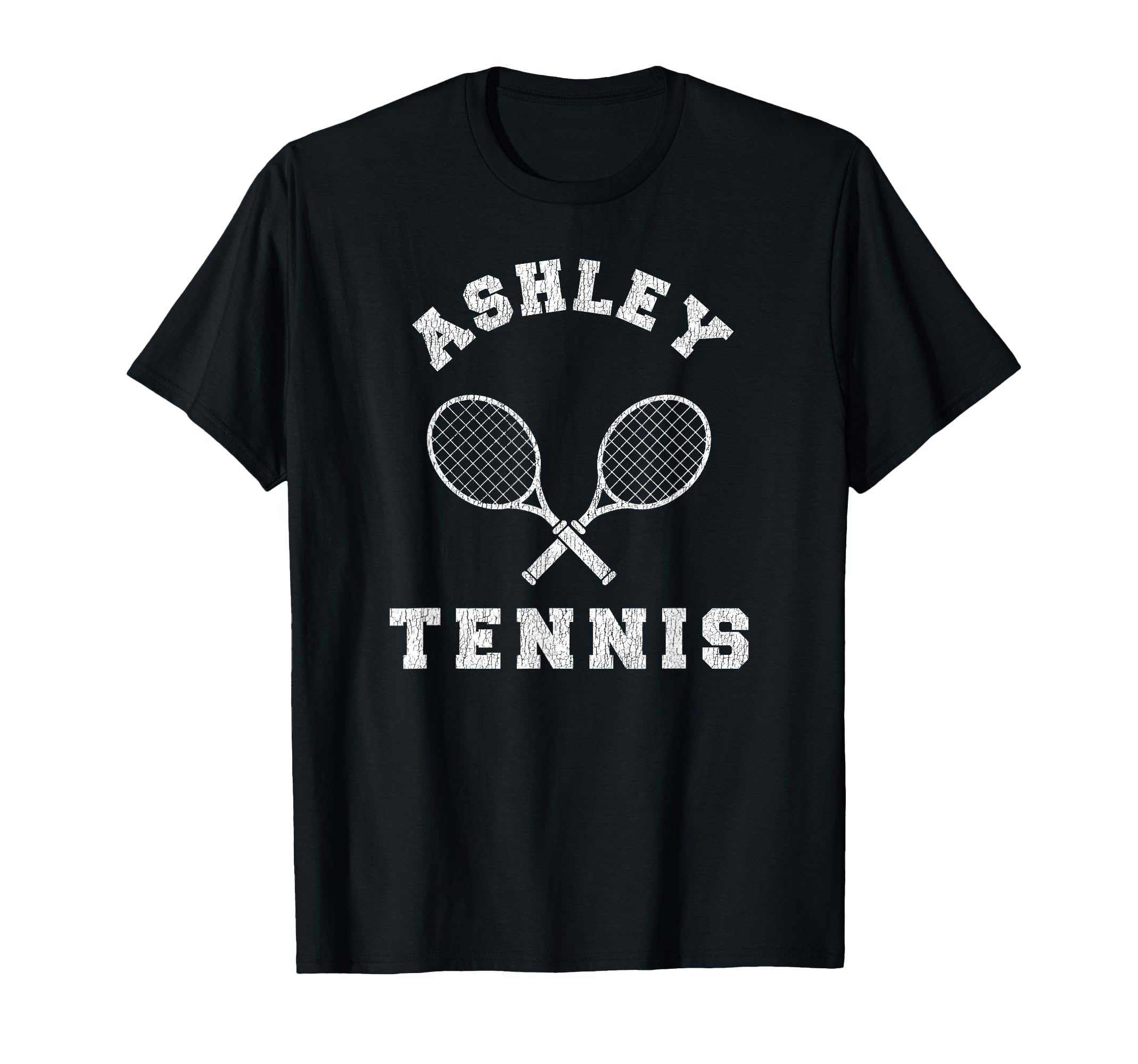 Ashley Tennis Team Distressed 90S Vibe T-Shirt - Streetwear Style Unisex - T-Shirt, Sweatshirt, Hoodie