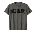 Red Bank Nj Distressed Black Varsity T-Shirt - Custom Art Print Men Women - T-Shirt, Sweatshirt, Hoodie