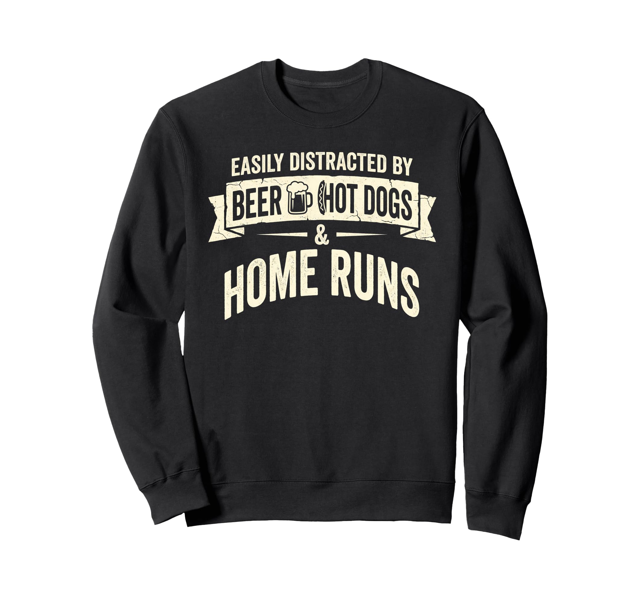 Easily Distracted Beer Hot Dogs Sweatshirt - Novelty Apparel for Adults - T-Shirt, Sweatshirt, Hoodie