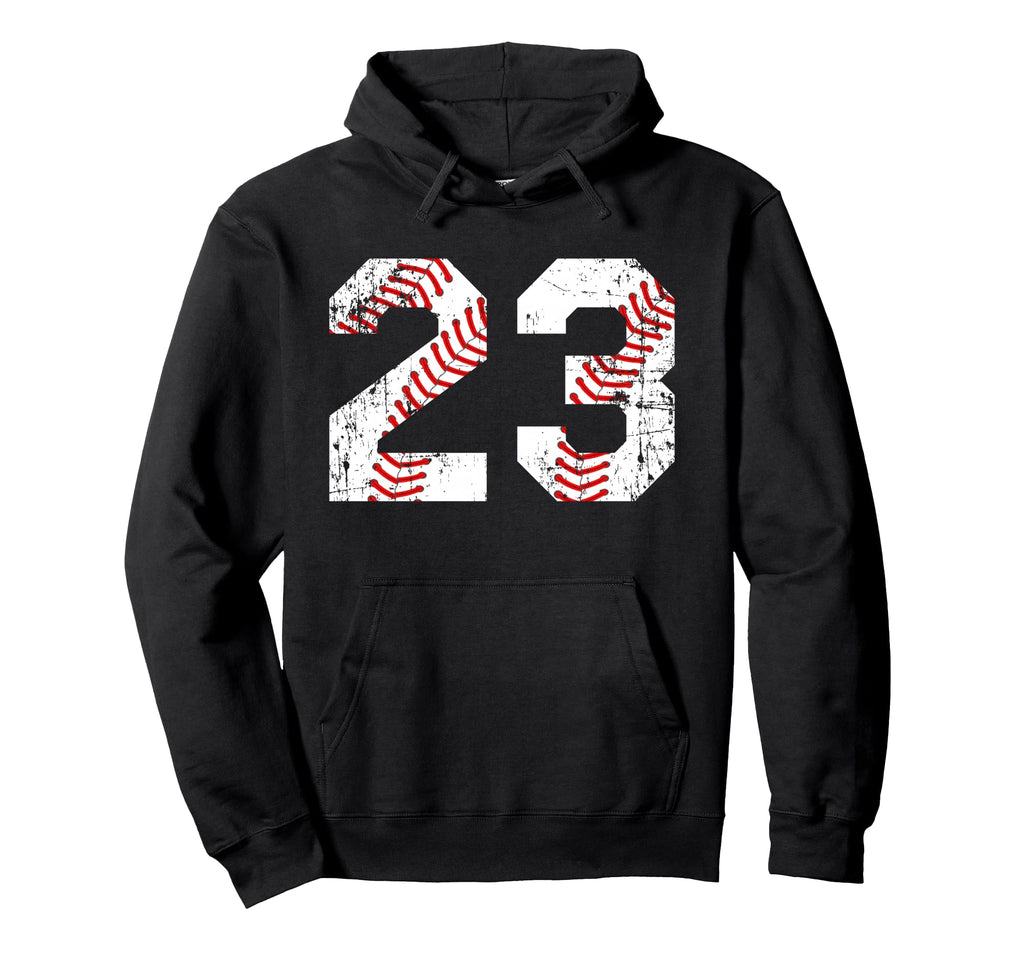 Baseball 23 Jersey Number Hoodie - Trendy Graphic Unisex - T-Shirt, Sweatshirt, Hoodie