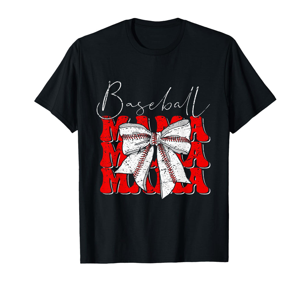 Baseball Mama Coquette Bow Game Day T-Shirt - Streetwear Style Unisex - T-Shirt, Sweatshirt, Hoodie