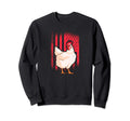 American Flag Distressed Chicken Themed Sweatshirt - Novelty Apparel Unisex - T-Shirt, Sweatshirt, Hoodie