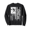 Tennis Dad Distressed American Sweatshirt - Fun Novelty Design for Adults - T-Shirt, Sweatshirt, Hoodie