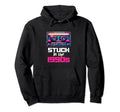 Stuck 90S Synthwave Aesthetic Dj Hoodie - Fun Novelty Design for Adults - T-Shirt, Sweatshirt, Hoodie