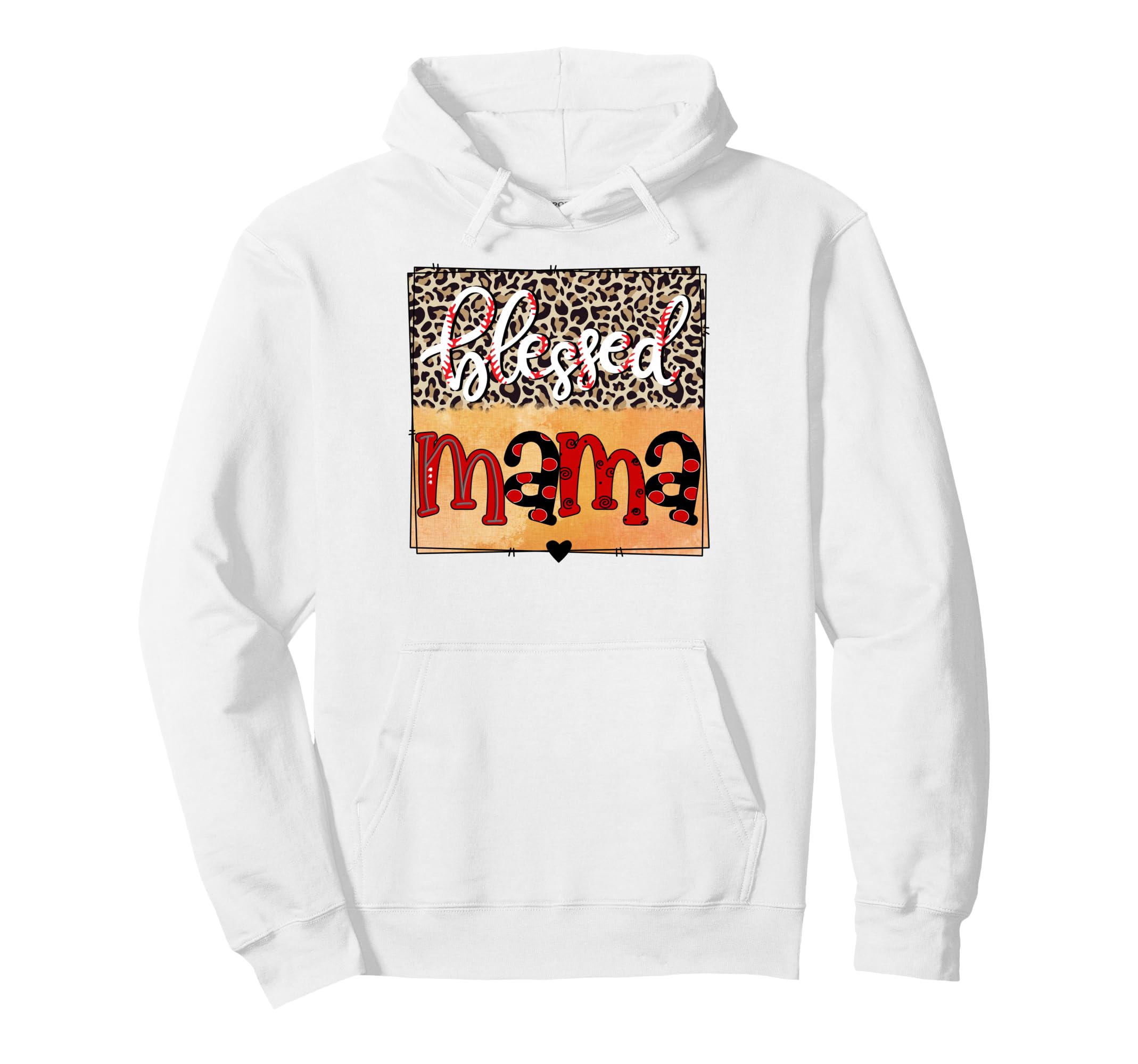 Blessed Mama Baseball Mom Hoodie - Casual Everyday Wear for Adults - T-Shirt, Sweatshirt, Hoodie