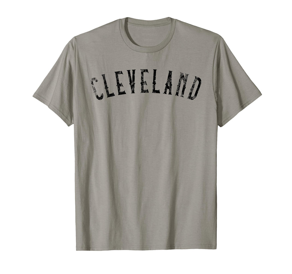 Cleveland Distressed Black Script Cle T-Shirt - Novelty Apparel Unisex - T-Shirt, Sweatshirt, Hoodie